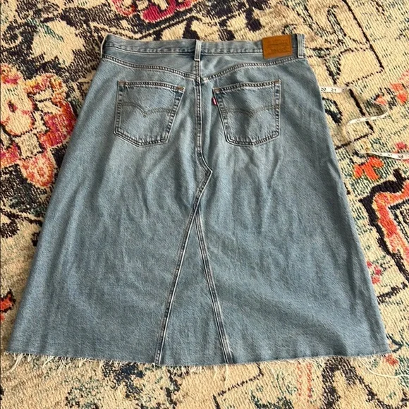 Levi's Blue A-Line Knee-Length Casual Skirt - Picture 3 of 4